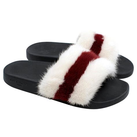 givenchy fur slide|givenchy slides on sale.